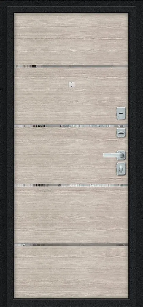 Товар Дверь Лайн/BChrome Букле черное/Cappuccino Melinga BR6201