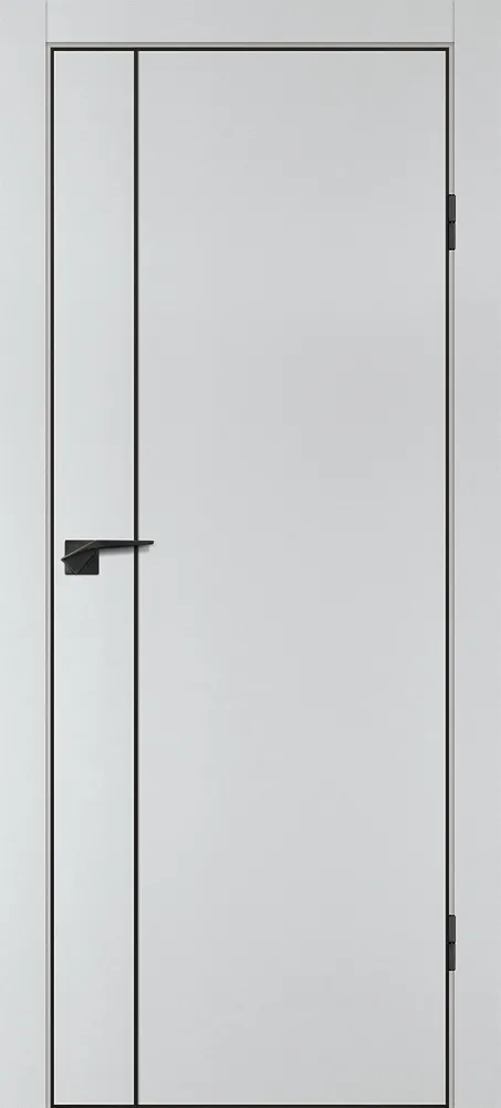 Межкомнатная дверь П-21 кромка АБС черная c 4-х ст. Сапфир матовый